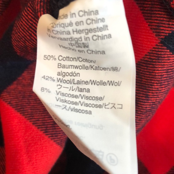 J.Crew black and red plaid shacket shirt-jacket wool blend- NWOT Sz S - Picture 6 of 7